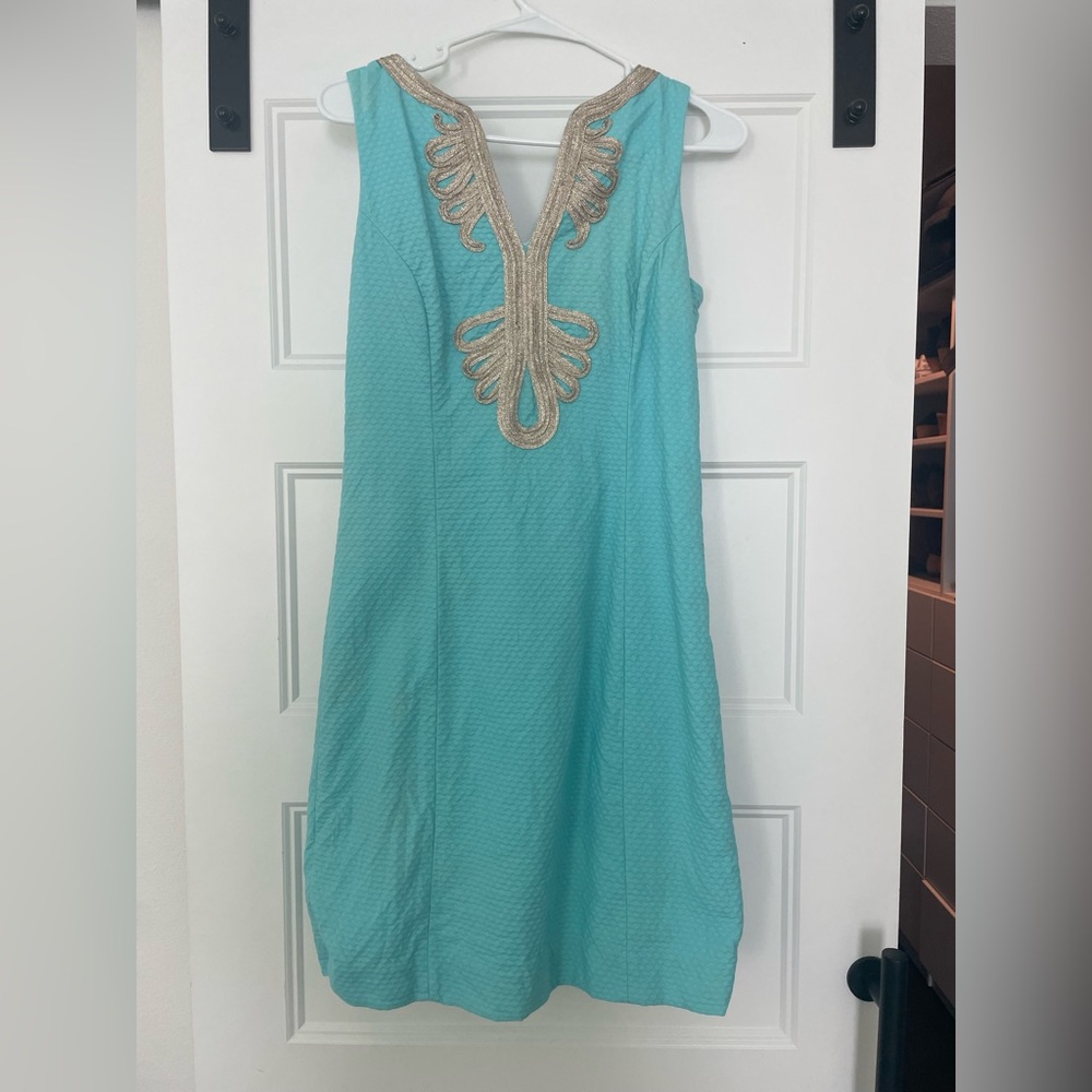 Lilly Pulitzer Blue Janice Shift Dress Size 8